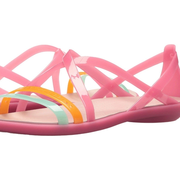CROCS Shoes - Crocs isabella pink huarache strappy sandal W7